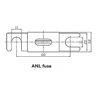 ANL-fuse 400A/80V for 48V products (1 pc)